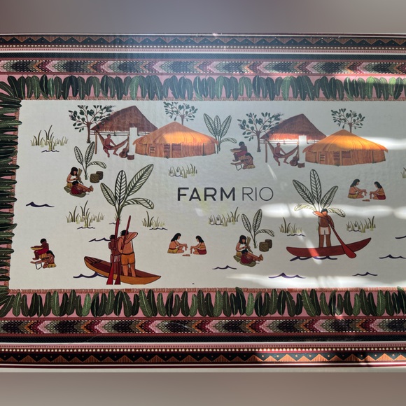 FARM Rio Brazil Scarf Mixed Prints Chunky Lug Shoes Puffy Sandals NWT BOX 11 43 - Picture 11 of 12